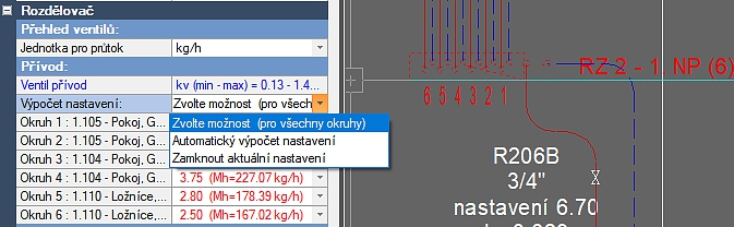 Blokace nastavení regulačních prvků