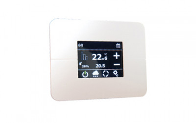 K492T - Týdenní programovatelný termostat s Wi-Fi, přístup přes mobilní aplikaci K-Domo. Napájení 230V.