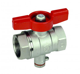 R251T - Kulový kohout s otvorem s vnitřním závitem M10x1 pro čidlo.