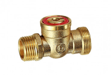 R612 - Vypouštěcí kulový kohout, 1x vnější závit, 1x adaptér, PN 10, Tmax 90°C, se zátkou