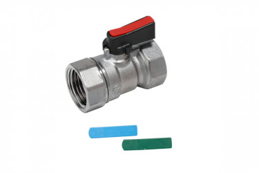 R690 - MINI kulový kohout, vnitřní závity, páčka, chrom.