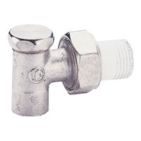 R727E - Rad. šroubení rohové, pro pájení, regulační, chr.