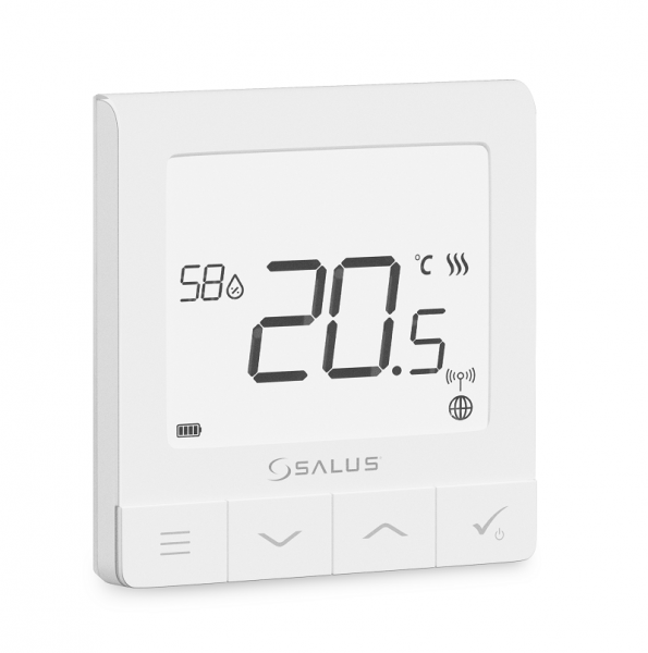 Bezdrátový ultratenký termostat s čidlem vlhkosti